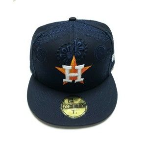 New Era MLB Houston Astros Swirl Navy 59FIFTY 7 1/2 Fitted Cap Hat